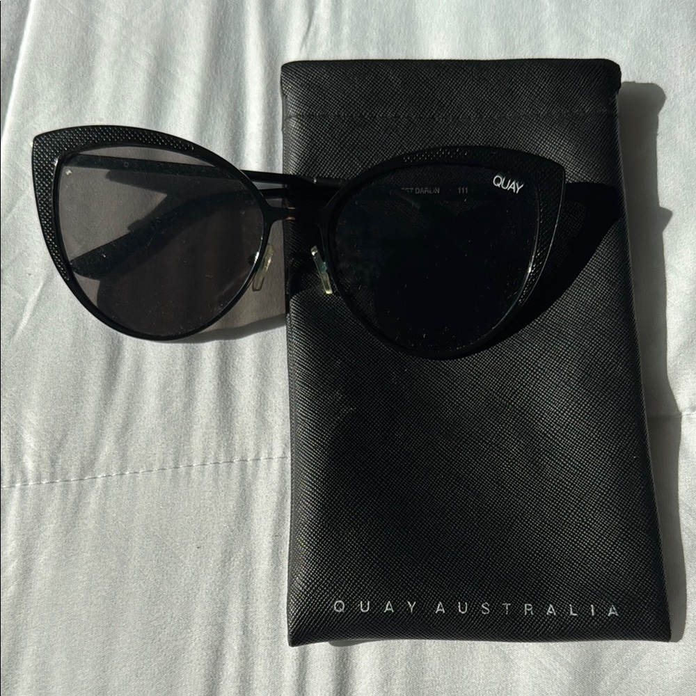 Quay Australia Black Modern Sunglasses